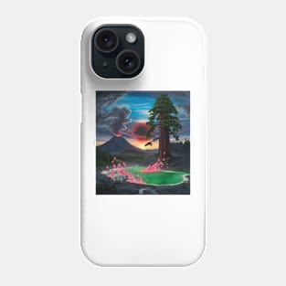 AI generated Volcano with duck alien hamster hybrid Phone Case