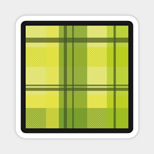 early summer plaid in happy yellow and juicy green seamless pattern Magnet