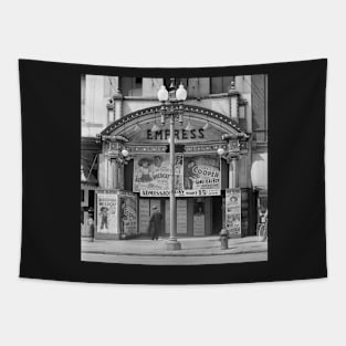 Empress Movie Theater, 1939. Vintage Photo Tapestry