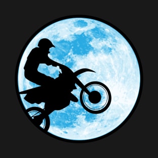 Motocross Motorcycle Blue Moon T-Shirt