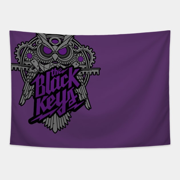 The Black Keys Funky Owl (Purple Accents) Tapestry by Recondo76