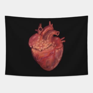 Human heart digital painting Tapestry