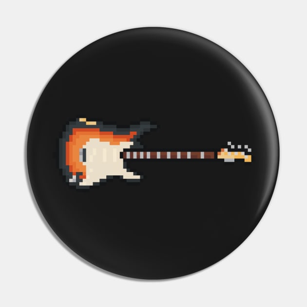 Pixel 1960 Sunburst Guitar Pin by gkillerb