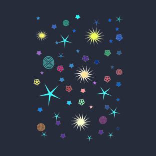 Stars shinning in the space. T-Shirt