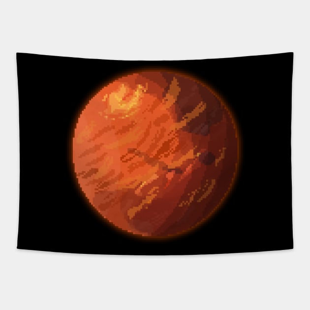 Mars Pixel Art Tapestry by edskyba