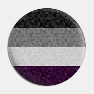 Repeating Asexual Pride Pixel Flag Background Pin