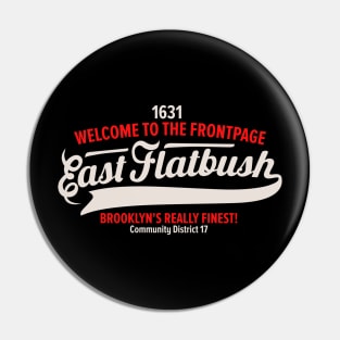 New York Brooklyn - East Flatbush Brooklyn Schriftzug - East Flatbush Logo Pin