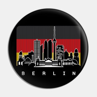 Berlin Germany Skyline German Flag Pin