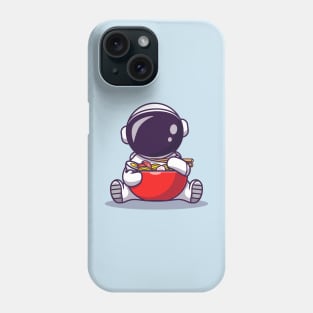 Cute Astronaut Eat Ramen Phone Case