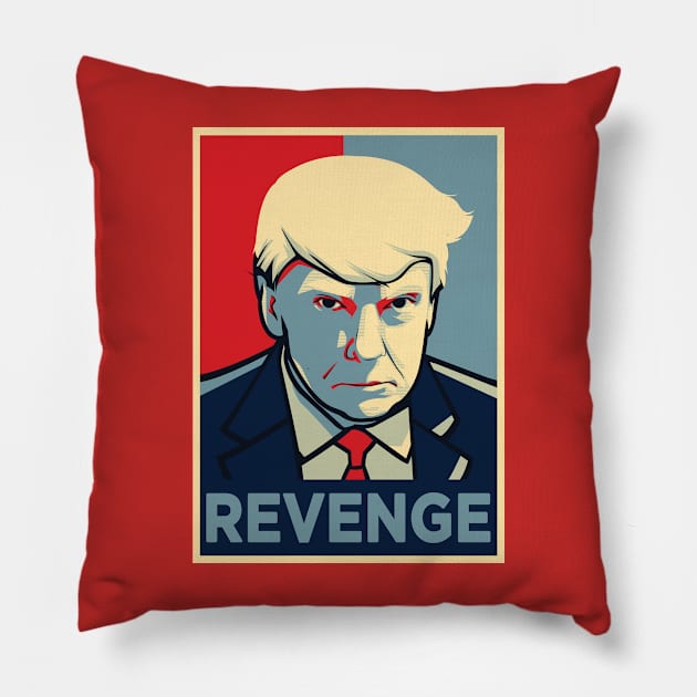 Donald Trump Revenge Mugshot Pillow by The Libertarian Frontier 