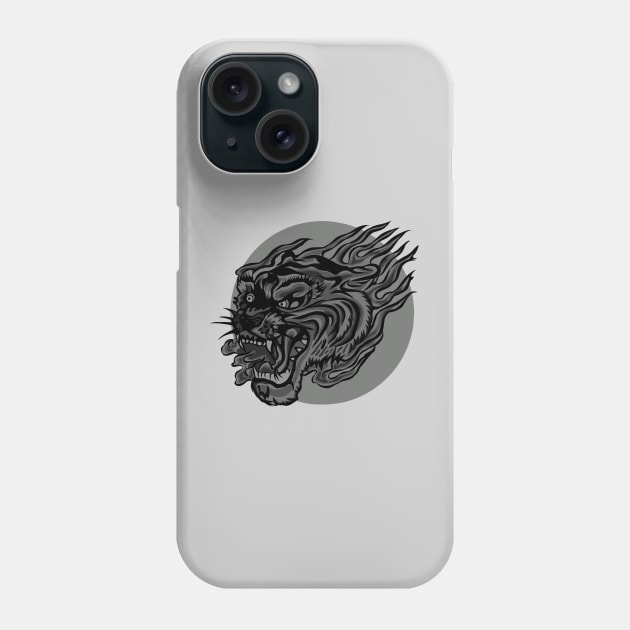 Tribal angry tiger head. Phone Case by EPDICAY