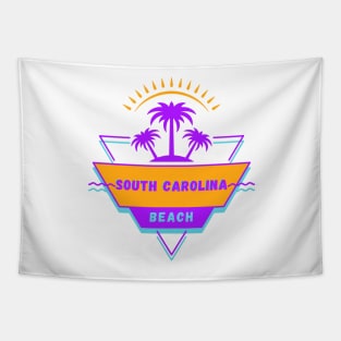 South Carolina Beach Vibes 80's Tapestry