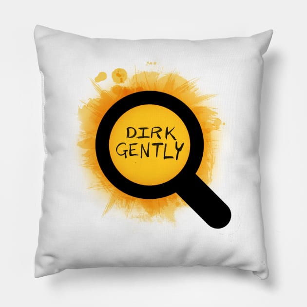 Dirk Gently Pillow by FlowrenceNick00