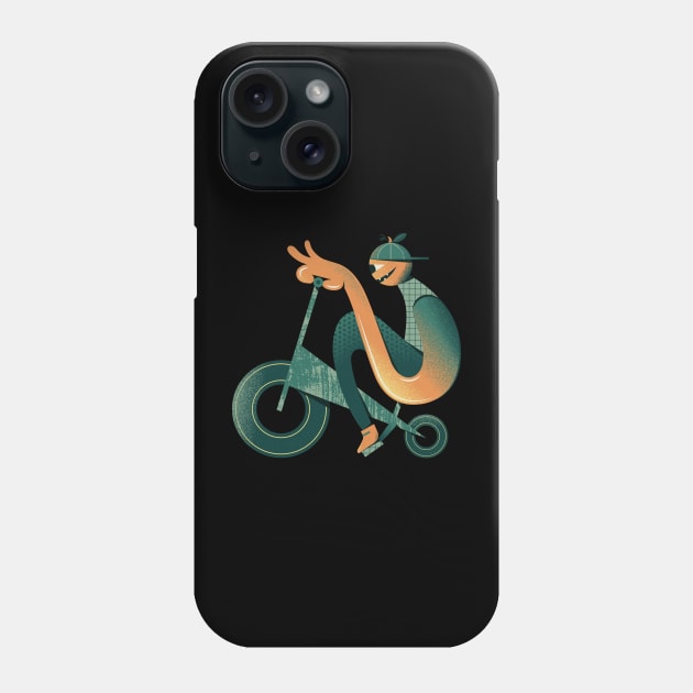 Halloween monster on a bicycle Phone Case by Léo Alexandre