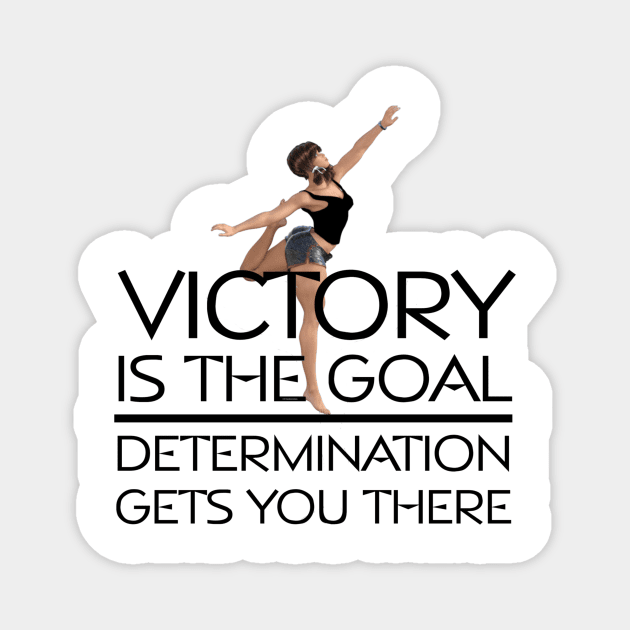 Gymnastics Victory Slogan Magnet by teepossible