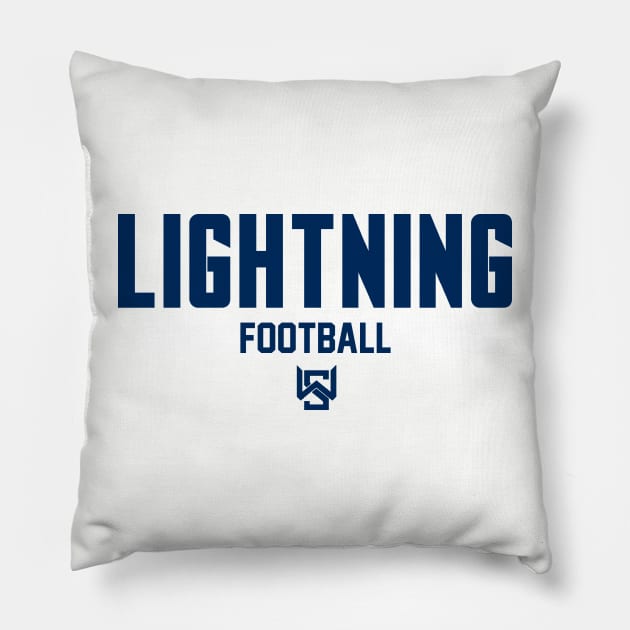 West Side Lightning Football Pillow by twothree