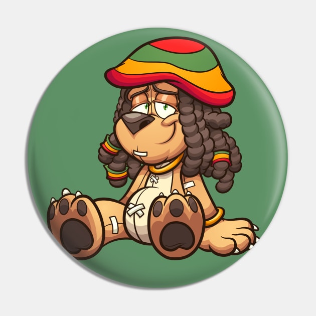 Rastafarian bear Pin by memoangeles