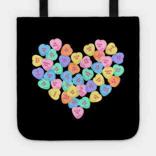 Cute Valentine's Day Hearts Candy Valentines Love Tote