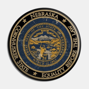 Vintage Nebraska USA United States of America American State Flag Pin