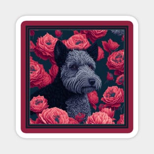 Рumi dog. Style vector (red version 2 pumi dog) Magnet