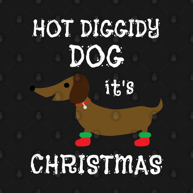 Dachshund Wiener Dog Christmas Design by MedleyDesigns67