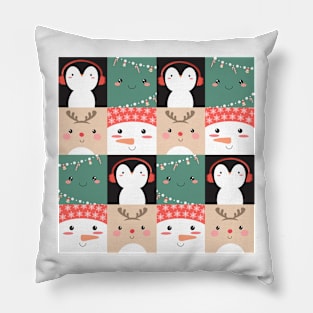 Cute Kawaii Christmas pattern Pillow