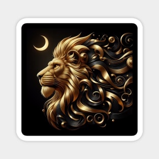 Golden lion Magnet