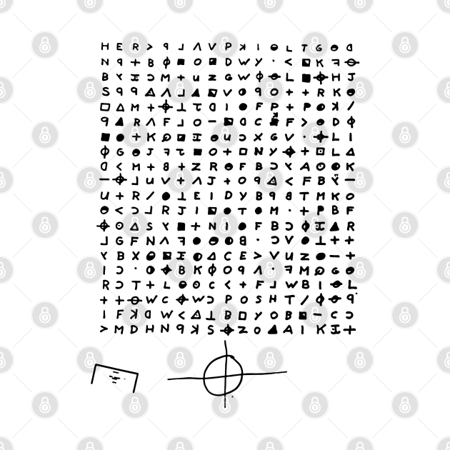 Zodiac Killer Cipher Symbols by darklordpug