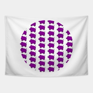 Purple Pig Pattern Tapestry