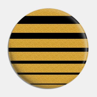 Gold Foil Stripes on Black Pin