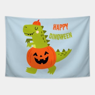 happpy halloween cute dinosaur Tapestry