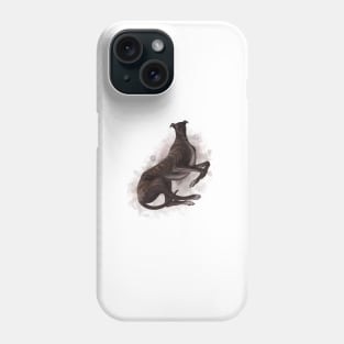 Greyhound brindle flowers design Phone Case