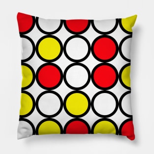 Abstract circle pattern grid with red and yellow colours - illustration Pillow