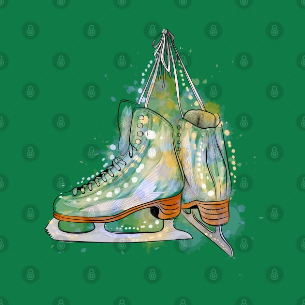 Pair Ice Skates by Mako Design 