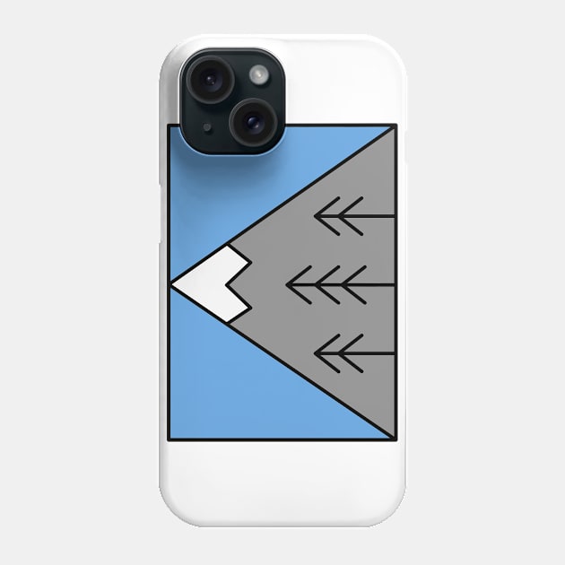 Geometric Mountain Scene Phone Case by djhyman