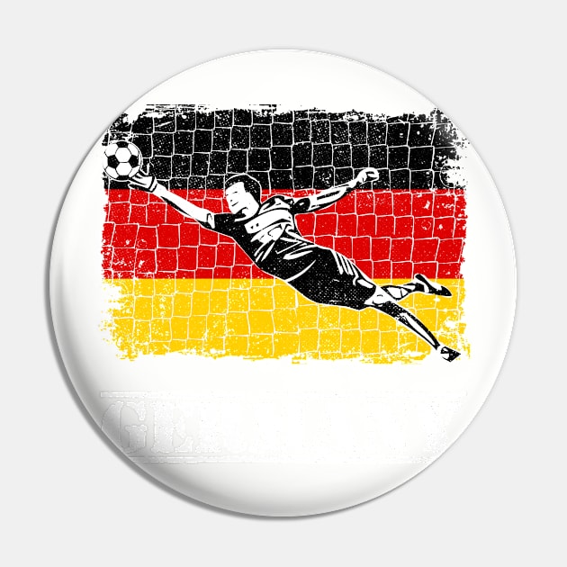 Germany Soccer Supporter Goalkeeper Shirt Pin by zeno27