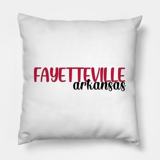 uark lettering Pillow