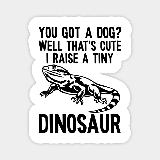 Bearded Dragon Tiny Dinosaur Bearded Dragons Lizard Magnet by fromherotozero