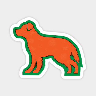 Retriever With Leafs Magnet