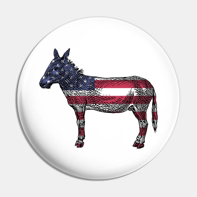 US Elections Democrats Symbol Pin by Sanu Designs