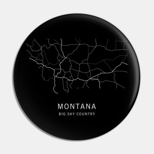 Montana State Road Map Pin