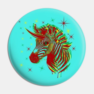 Magical Zebra Unicorn Pin