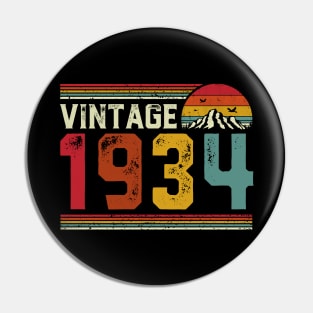 Vintage 1934 Birthday Gift Retro Style Pin