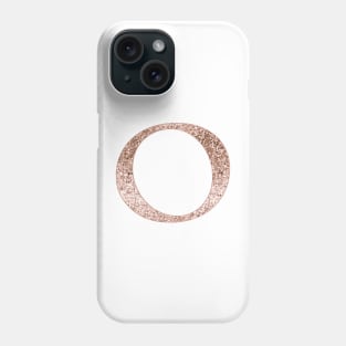 O rose gold glitter monogram letter Phone Case