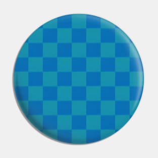 Turquoise & Blue Checkerboard Pin