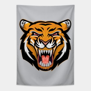 King Tiger Tattoo Design Tapestry