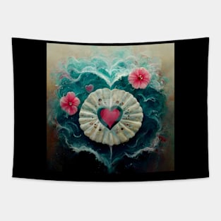 Water Hearts Of Love 10 Tapestry