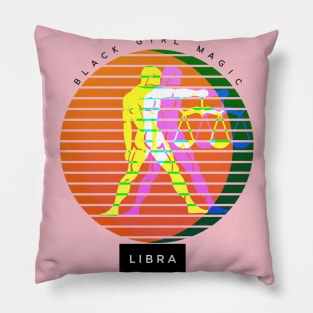 Libra Black Girl Magic (zodiac sign) Pillow