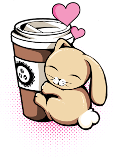 Bunny Hearts Coffee Magnet