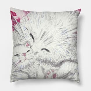 Mother and baby cat Pillow